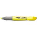 Bic Products Brite Liner Grip Xl Highlighter, Pocket Clip, Chisel Tip, Fluorescent Yellow BLMG11-YW